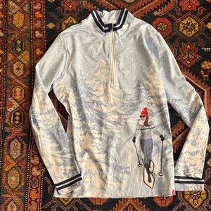 Winter Ski Print Pullover